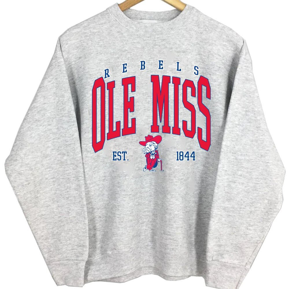 NCAA Ole Miss Rebels Varsity Teams Retro Shirt Sweater Sweatshirt - Picture 2 of 3